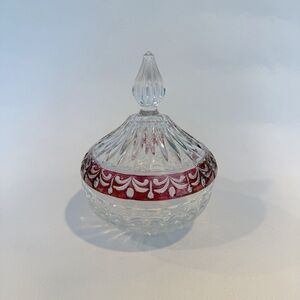 Ruby Crystal Candy Dish